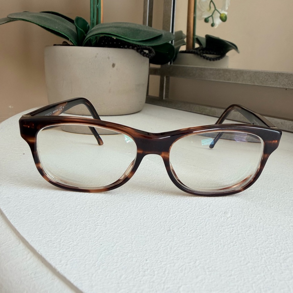 Gucci Tortoiseshell Brown Rectangular Frames